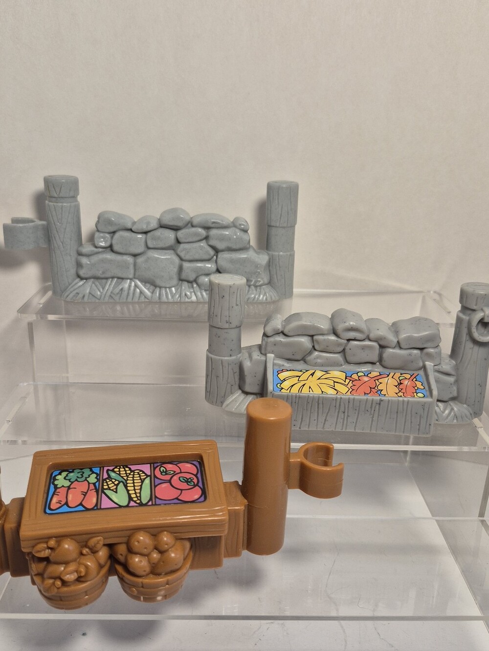 Fisher Price Little People Grey Stone Fences & Wooden Harvest Fence Castle